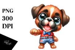 Cute Cartoon Boxer, Transparent PNG Product Image 1