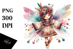 Colorful Cute Fairy Dancing | Clipart Product Image 3