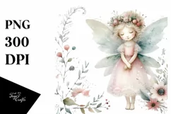 Whimsical Fairy | Watercolor Clipart Product Image 1