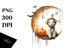 Lamb In Halloween Costume PNG Product Image 1