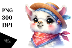Proud Llama Chick Bandana Clipart Product Image 1