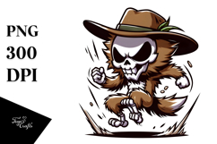 Happy Dancing Skull, PNG Product Image 1