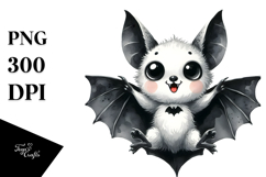 Funny Simple White Bat, Chibi Style Product Image 1