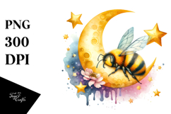 Vibrant Bee &amp; Moon On Stars Teacup Product Image 1
