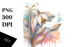 Abstract Snowdrop, PNG Product Image 1