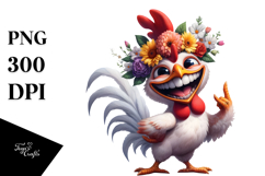 Chick with Flower Crown PNG Product Image 1