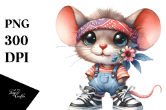 Standing Mouse Big Eyes Clipart Product Image 1