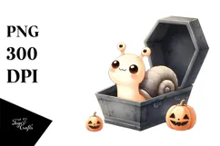 Baby Snail Pop-out from Coffin PNG Product Image 1