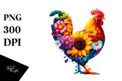 Vibrant Sunflower Chicken, Transparent PNG Product Image 1