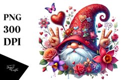 Detailed Valentines Gnome Victory PNG Product Image 1