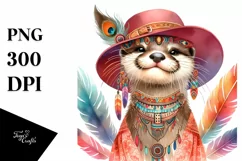 Sublimation Clipart Vibrant Otter Vintage Diva Product Image 3