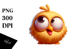 Cartoon Bird with Sarcastic Look, Vector Art Product Image 1