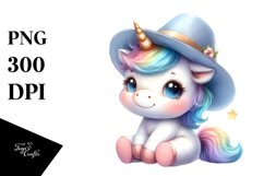 Baby Unicorn Hat Sublimation | Clipart Product Image 3
