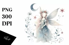 Whimsical Fairy with Autumn Leaves | Clipart Product Image 1