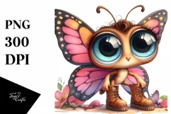 Sublimation Clipart Butterfly Human-like Big Shoes Product Image 1