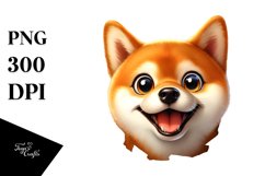 Enthusiastic Funny Shiba Inu | Sublimation | Clipart Product Image 3