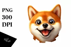 Enthusiastic Funny Shiba Inu | Sublimation | Clipart Product Image 3