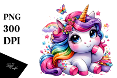 Cute Vibrant Unicorn PNG Product Image 1