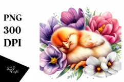 Chickens in Vibrant Watercolor, PNG Product Image 1
