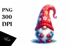 Washed Vibrant Christmass Gnome PNG Product Image 1