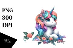 Baby Unicorn in Urban Scene PNG Product Image 3