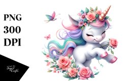 Baby Unicorn Dancing Sublimation | Clipart Product Image 3
