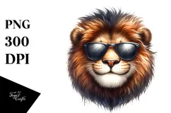 Cute Lion Portrait, Transparent PNG Product Image 1
