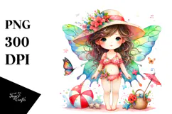 Small Cute Fairy Beachwear Clipart Product Image 1