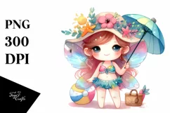 Small Cute Fairy Beachwear Clipart Product Image 1