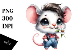 Baby Mouse Farm Jeans Raincoat Clipart Product Image 1