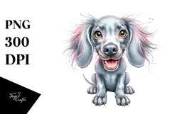 Cute Weimaraner Portrait, Transparent PNG Product Image 1