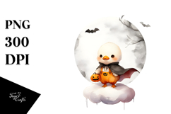 Cute Baby Duck Halloween PNG Product Image 1