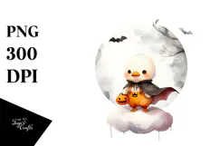 Cute Baby Duck Halloween PNG Product Image 1