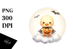 Cute Baby Duck Halloween PNG Product Image 1