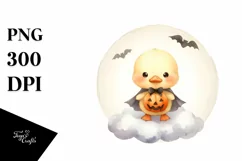 Cute Baby Duck Halloween PNG Product Image 1