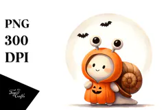 Cute Baby Snail Halloween PNG Product Image 1