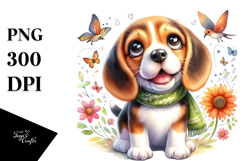 Happy Cartoon Beagle, Transparent PNG Product Image 1
