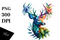 Vibrant Abstract Deer, 20 oz Tumbler Product Image 1