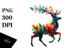 Vibrant Abstract Deer, 20 oz Tumbler Product Image 1