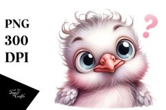 Baby Dove Portrait Big Eyes Clipart Product Image 3