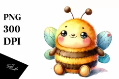 Vibrant Colorful Brownish Sewed Bee Clipart Product Image 1