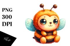 Vibrant Colorful Brownish Sewed Bee Clipart Product Image 1