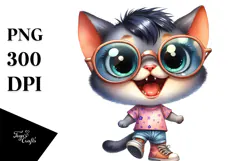 Baby Cat Sunglasses Large Shoes Clipart Product Image 1