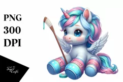 Baby Unicorn with Puck PNG Product Image 1