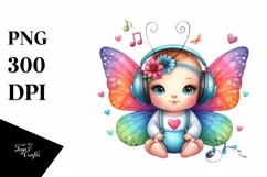 Sublimation Flower Sticker Colorful Baby Butterfly Product Image 1