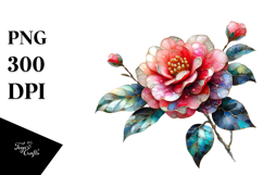 Camellia with Metallic PNG Product Image 1