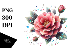 Camellia with Metallic PNG Product Image 1