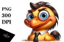 Funny Horse Chick Tie Clipart Product Image 1