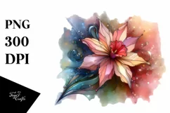 Pastel Wooden Stained Daffodil Abstract Clipart Product Image 3