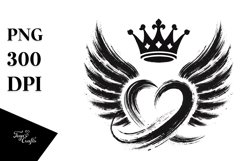 Simple Paintbrush Style Heart PNG Product Image 1